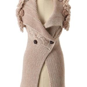 Anthropologie sleeping on snow flower vest size XS